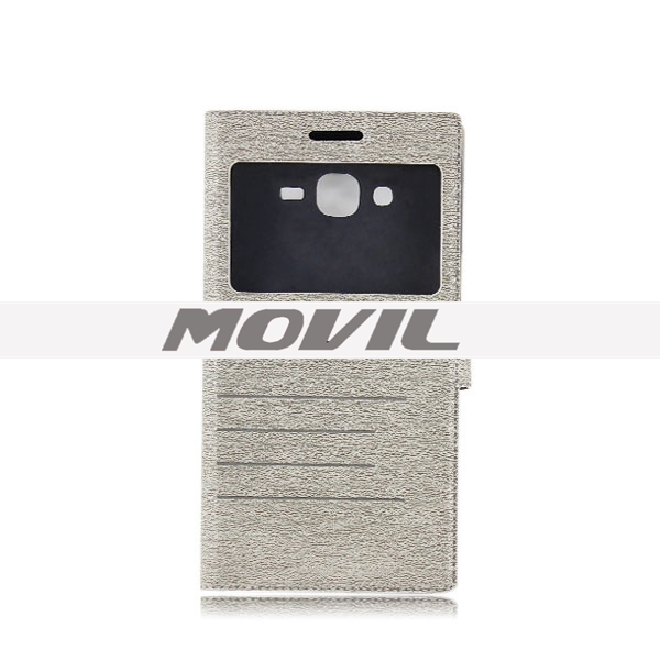 NP-2537 Imán metal ventana funda de cuero para Samsung Galaxy A7-13